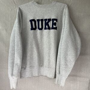 Vintage Duke University Sweatshirt XL Gray Crew Neck Soffe Super Sweats Tag USA